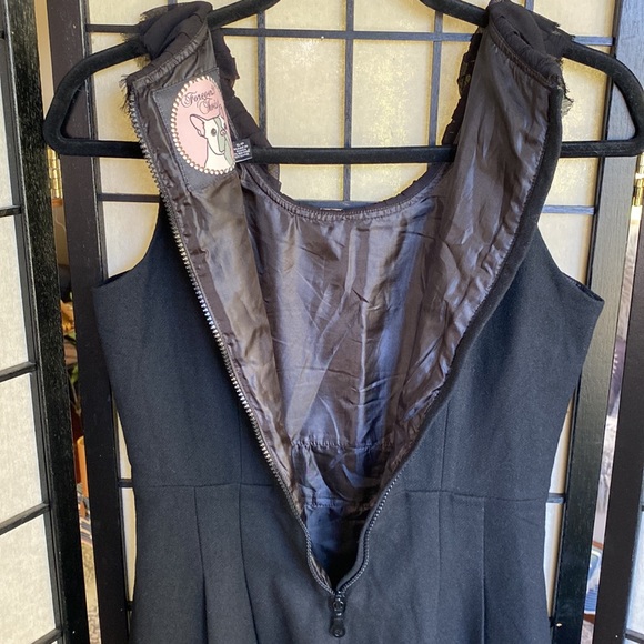 Forever 21 Twist | Black Dress Wool blend Sz S/P - Picture 6 of 6